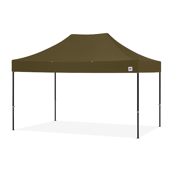 TAA Compliant Endeavor Shelter, 10' W x 15' L, Black Aluminum Frame, OD Green Vented Top